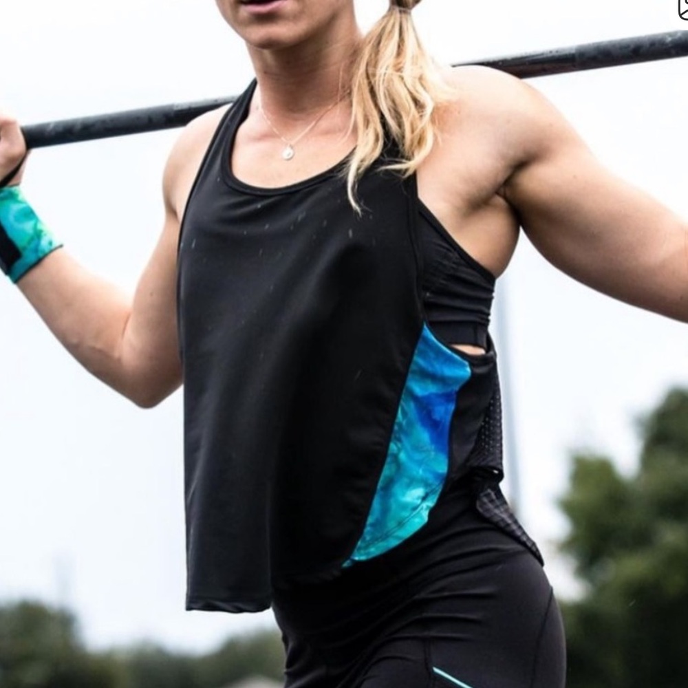 Femme Royale Black and Blue Crop Tank
